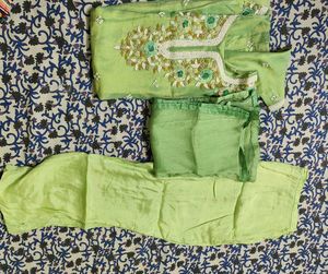 Light Green Embroidered suit