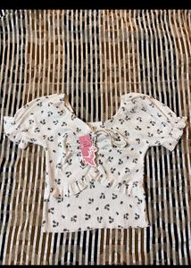 Floral Print Tie-Up Top