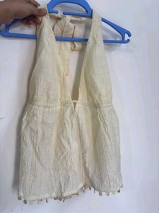 Cream Halter Top