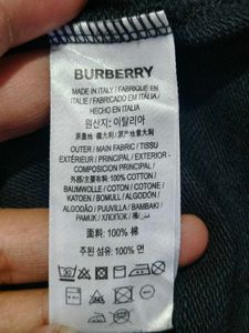 Burberry Owie Label Logo Hoodie Black Size L
