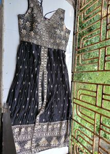 Embellished Black Indo - Western Sharara Suit Set