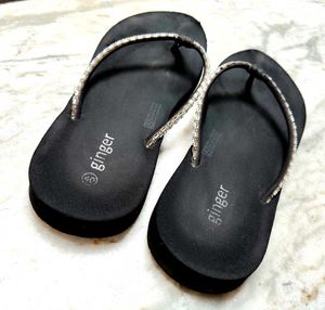Black Soft Slippers Ginger