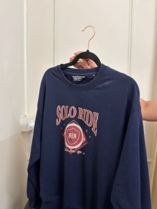 Navy Blue Sweatshirt with Pockets