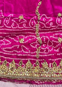 Stunning Magenta Bandhani Lehenga Choli