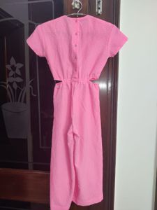Hot Pink Cut-Out Jumpsuit