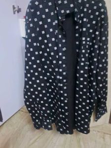 Men's Black Printed Shirt 3xl