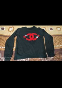 Chanel Inspired Black Sweatshirt