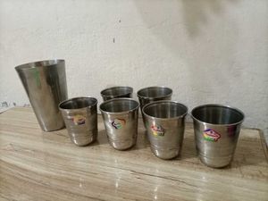 Set of 6 Stainless Steel Baby Glasses
