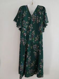 Green Printed Dress (Women's)