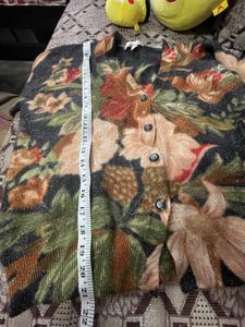 Cozy Floral Print Cardigan