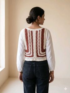 Crochet Knit Vest for Women