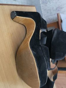 Black Strappy Platform Heels