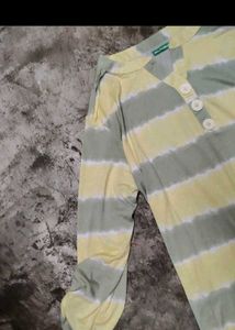 Striped Long Sleeve Tunic Top