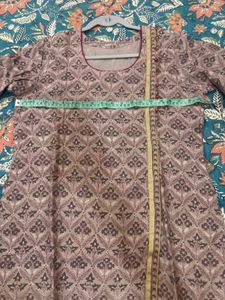 Elegant Printed Chanderi  Kurta