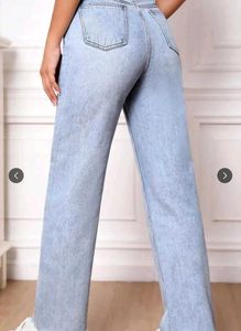 Light Wash Straight Leg Jeans