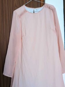 Elegant Pink Sheer Sleeve Top