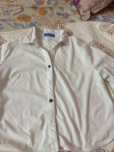 Classic White Button-Up Shirt