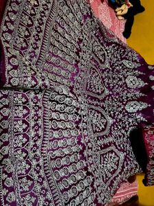 Exquisite Embroidered wine Lehenga Choli