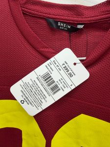 Shein Maroon Graphic T-Shirt with "99"
