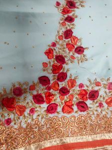 Designer Light Blue Salwar Suit material