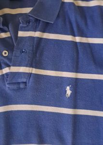 Ralph Lauren Blue stripe Polo tshirt