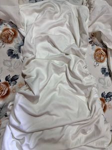 Chic Ruched Puff Sleeve Mini Dress