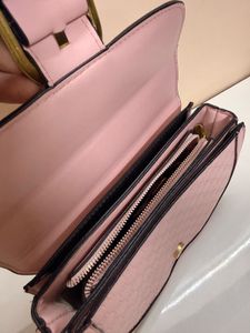 Chic Pink Embossed Crossbody Bag