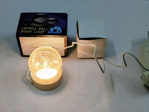 3D Solar System Crystal Ball Night Lamp