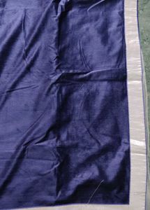 White and Blue saree with Gold detailing