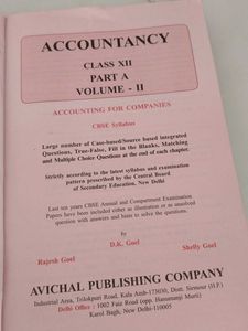 CBSE Syllabus Accountancy Class XII Part A Vol II
