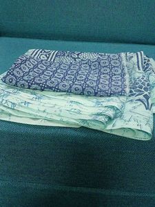 Beautiful Blue Floral Saree with blouse