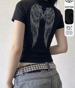 Black Angel Wings Graphic T-Shirt