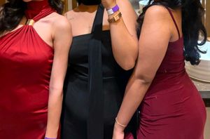 Elegant Red Halter Neck Maxi Dress
