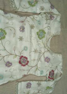 Royal Floral Embroidered Suit Multicolor Dupatta