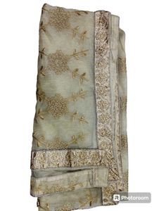 Embroidery Golden Net Dupatta