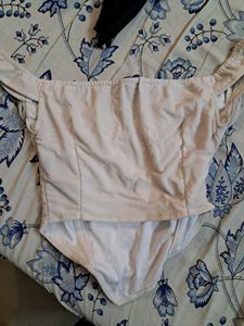 Ruched Drape Neck Corset Top