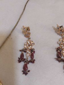 Maroon Necklace diamond set SIA brand