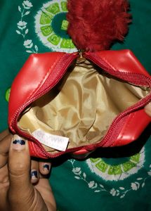 Myglamm ♥️ Red Pompom Pouch