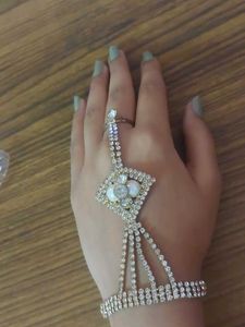 Sparkling Rhinestone Hand Bracelet