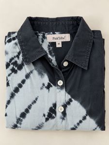 Pink Tribe Tie-Dye Button-Up Shirt