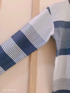 Beautiful Mixed Blue Colour Strip Sweater For Men