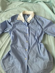 H&amp;M Classic Blue &amp; White Button-Up Shirt