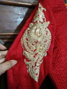 Navratri spl Red Embroidered Ethinic Gown