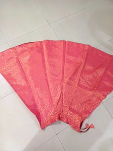 Elegant coral Pink Brocade Lehenga