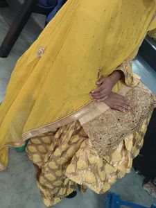 Yellow Embroidered grara Set