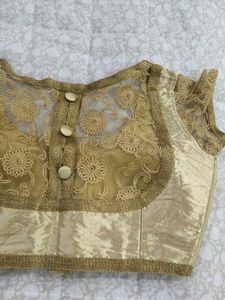 Elegant Gold Embroidered Blouse