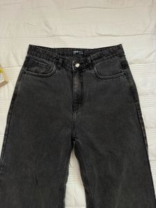 Grey Wide Leg Jeans