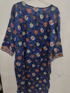 Beautiful Blue Floral Print Kurta