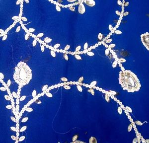 Embroidered Royal Blue Kurta Set