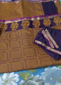 Beautiful Silk Blend Saree with Blouse